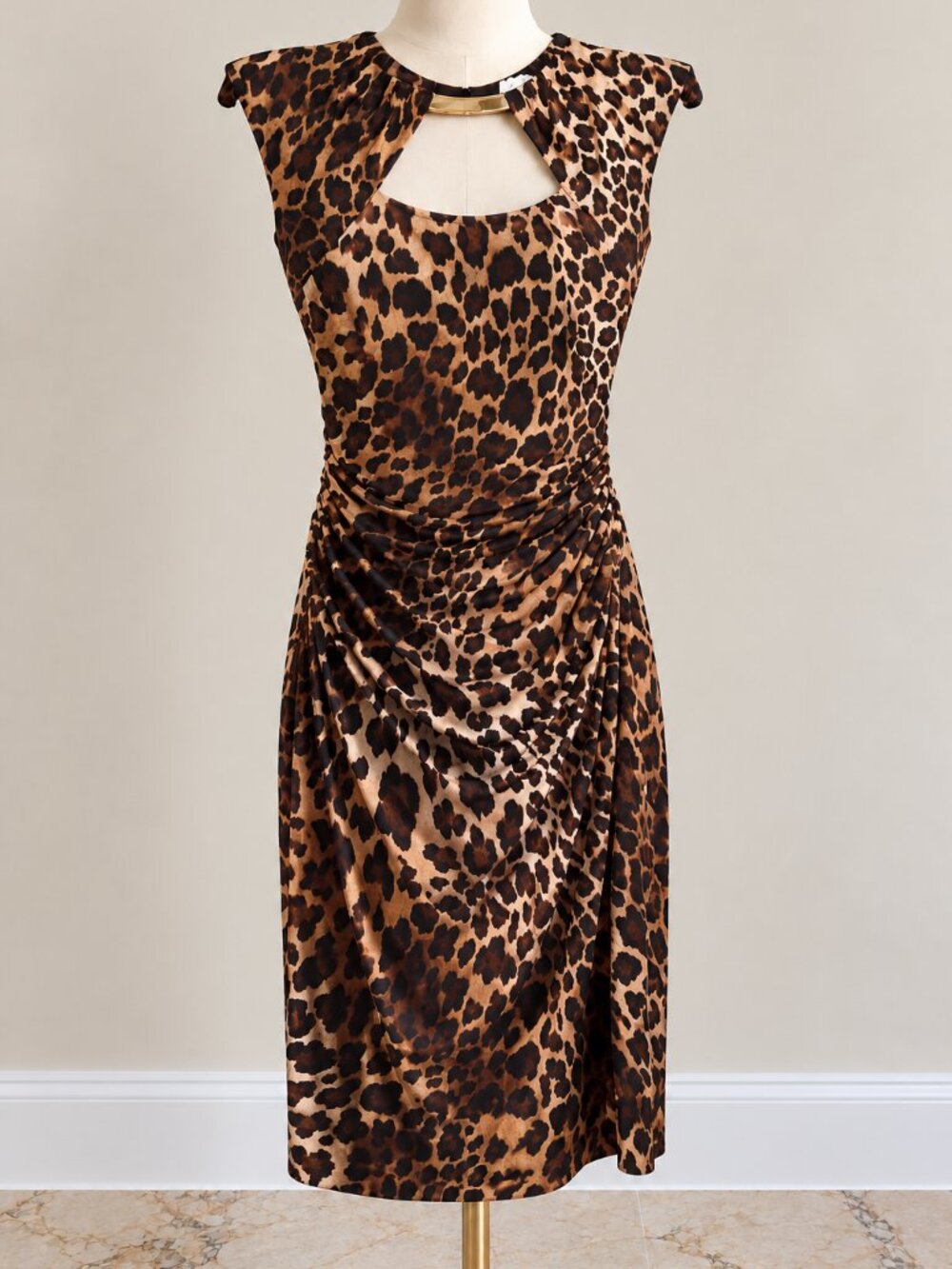 Cache Leopard Dress Size 0